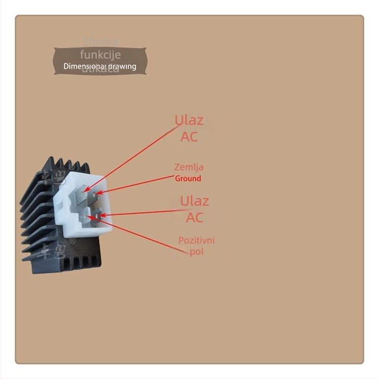 Regulator ispravljač napona za motocikl 12V, 10W, Model 110, kompatibilno s Taihonda