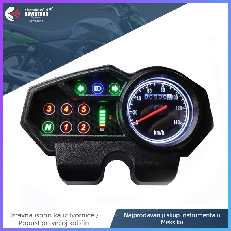 Kawazono GTS Code Meter - LED instrument ploča za motocikl, kompatibilan s Italika Ft180 Ts i Dt 150 Sport