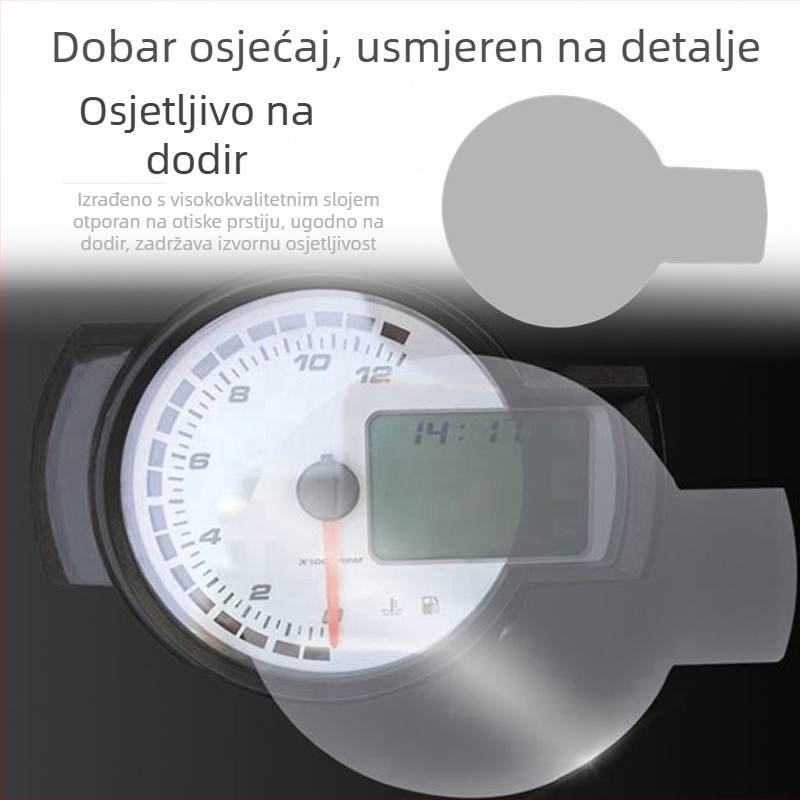 Zaštitni film za instrument ploču motocikla, otporan na ogrebotine, otporan na udarce, proziran, kompatibilan s Aprilia GPR150