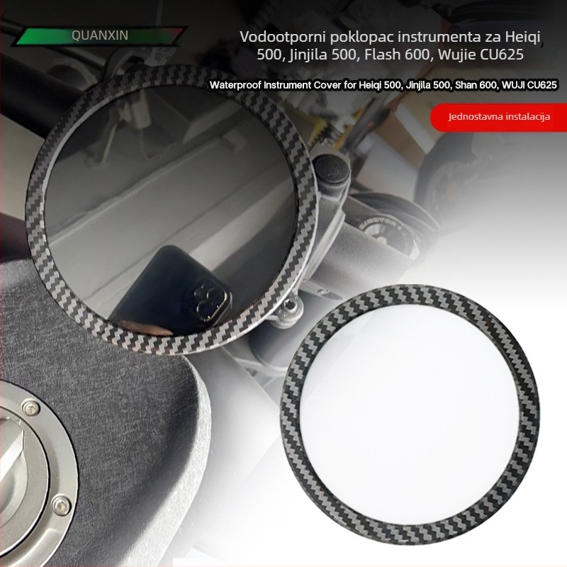 Kryt instrument ploče za motocikl Black Flag 500, JinJila 500, Flash 600 i Wuji CU625 — ABS okvir, PMMA leća, vodonepropusno brtvilo