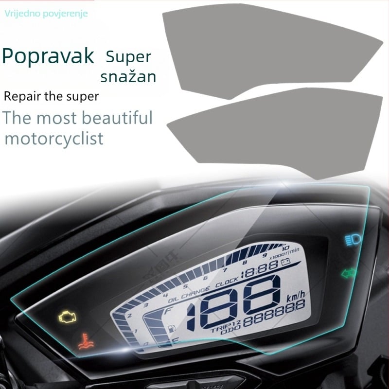 Zaštitna folija za instrument ploču motocikla, otporna na ogrebotine, kompatibilna s Yamaha FORCE155 i Linhai 175