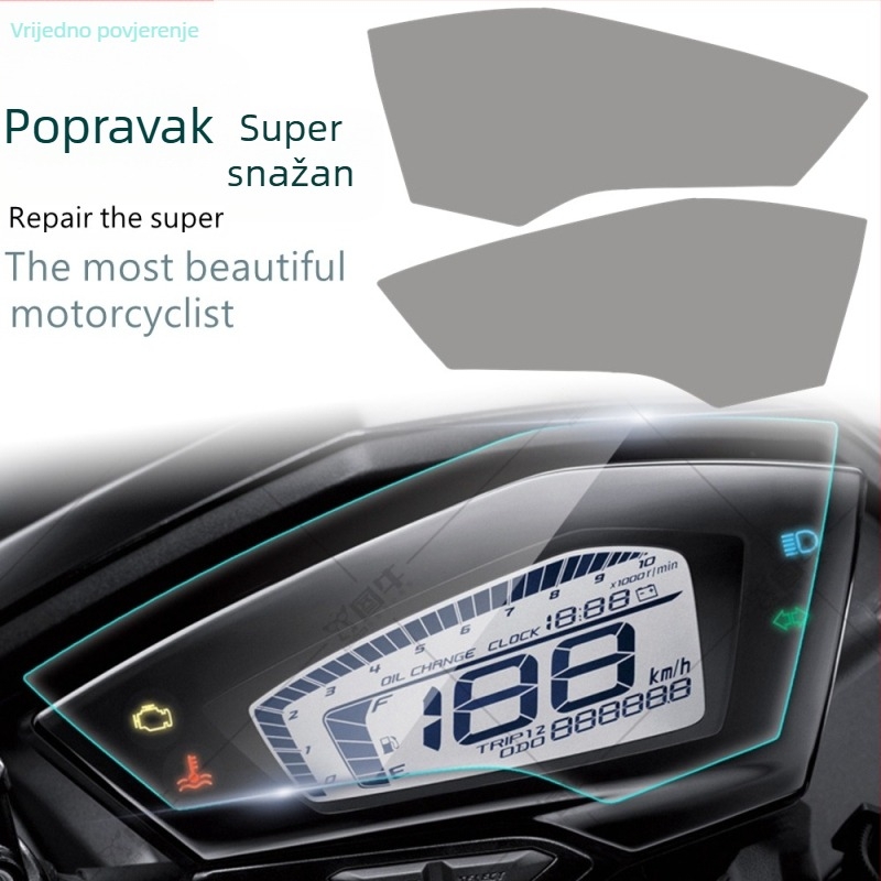 Zaštitna folija za instrument ploču motocikla, otporna na ogrebotine, kompatibilna s Yamaha FORCE155 i Linhai 175