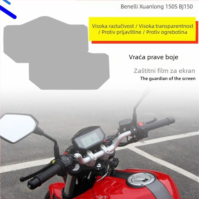Zaštitni film za ploču instrumenta, anti-scratch, kompatibilan s BJ150 Benelli