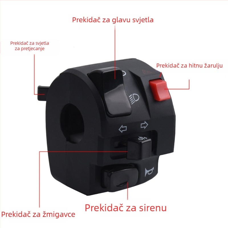 Modifikacijski prekidač za motocikl — Mochi, model Yellow Dragon lijevi prekidač, univerzalna kompatibilnost