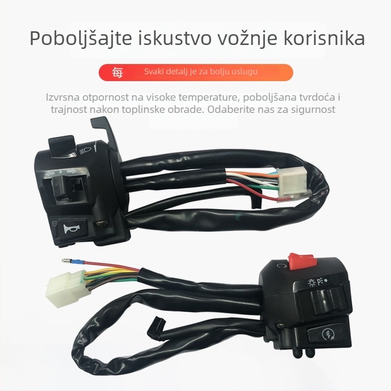 Skup prekidača za motocikl s zračnim vratima, kompatibilan s dvotočkašim i trotočkašim modelima, model CG King wind door, marka 061, težina 0,32 kg