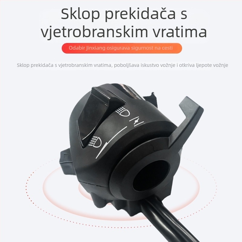 Skup prekidača za motocikl s zračnim vratima, kompatibilan s dvotočkašim i trotočkašim modelima, model CG King wind door, marka 061, težina 0,32 kg