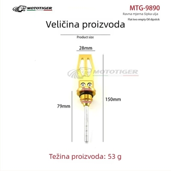 MOTOTIGER MTG-9890 CNC aluminijski kapak za mjerni uljni štap za univerzalne motocikle – dekorativni dodatak
