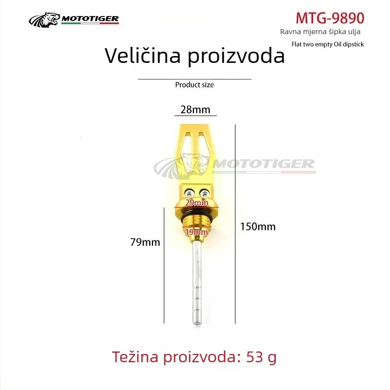 MOTOTIGER MTG-9890 CNC aluminijski kapak za mjerni uljni štap za univerzalne motocikle – dekorativni dodatak