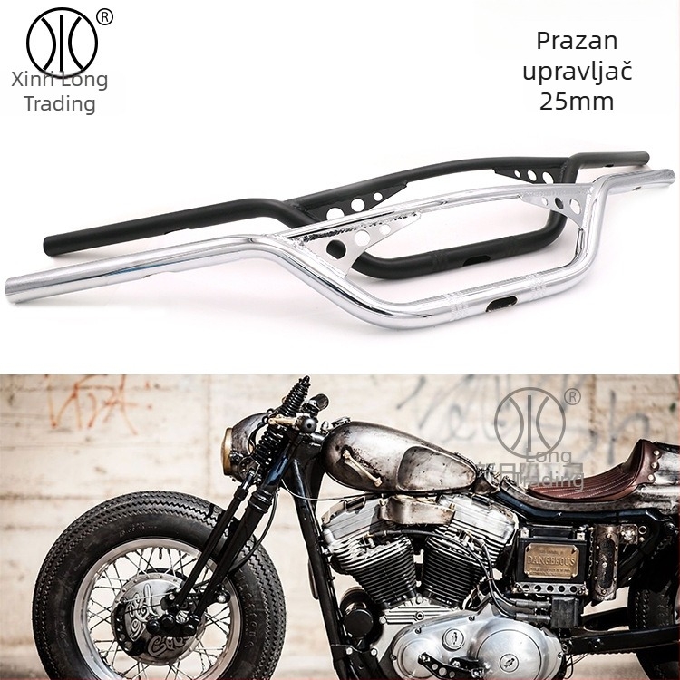 Harley stil motociklističko kormilo HP-CB026, od čelične cijevi, kompatibilno s 25 mm, za modifikacije motocikla