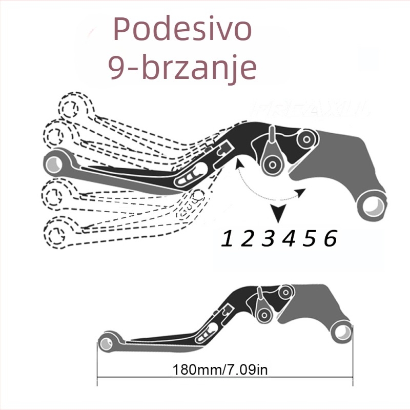 CNC aluminijska poluga za kočnicu i spojku motocikla – model XL-008, brenda Fuding New Dragon, kompatibilan sa Suzuki GSXR1000