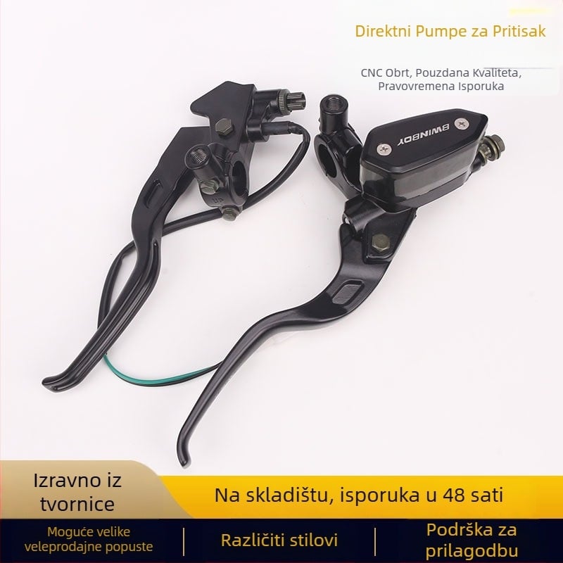 Motocikl CNC glavni klip kočnice – izravni potisak, kočnica za dva prsta, univerzalni adapter, model BMSC06