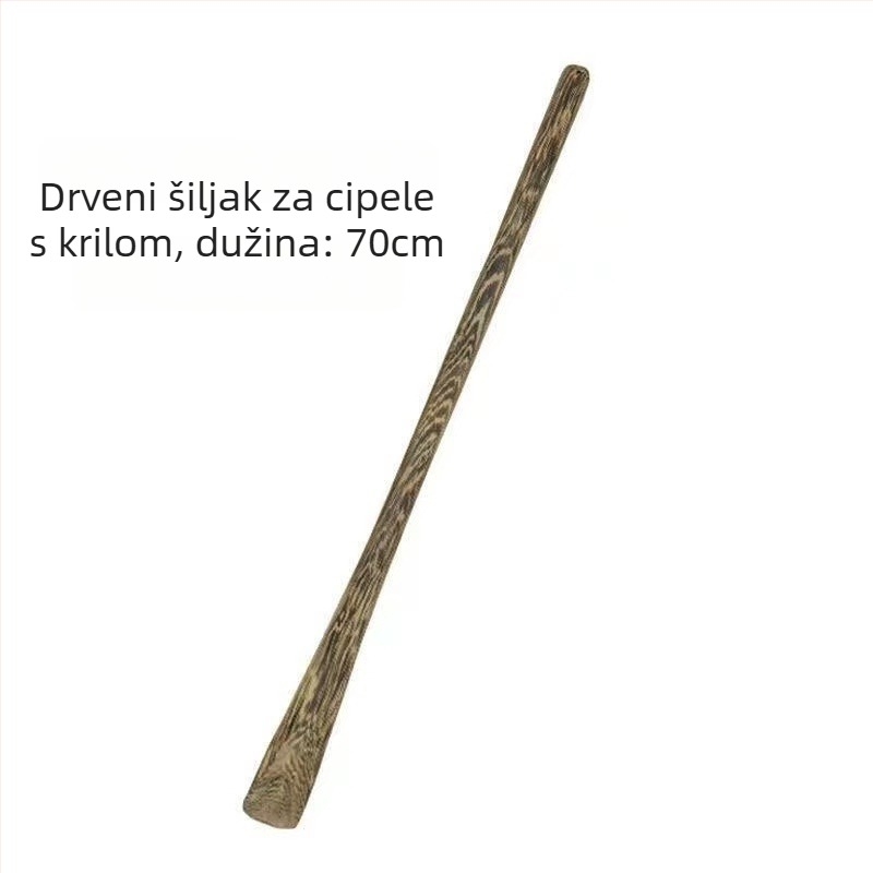 Drevena cipovnica s dugim držačem — drvo pilećeg krila, moderni minimalistički stil, kućna upotreba