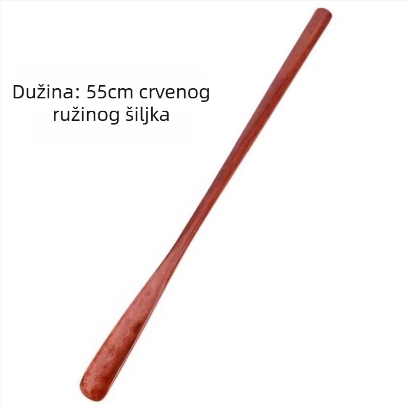 Drevena cipovnica s dugim držačem — drvo pilećeg krila, moderni minimalistički stil, kućna upotreba