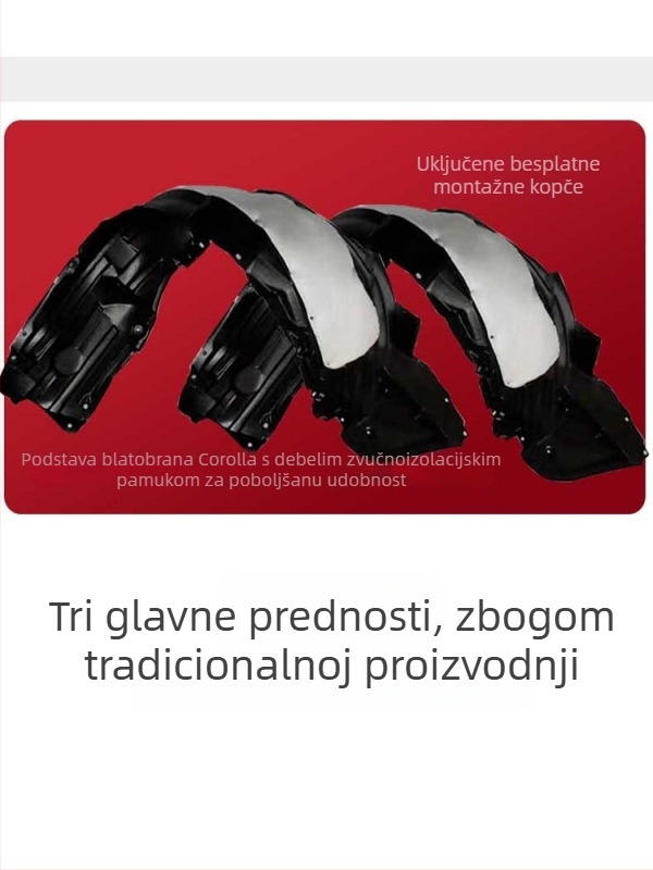 Pojačana unutarnja obloga prednjeg blatnika i prednjih i stražnjih blatnika, za modele 07–21