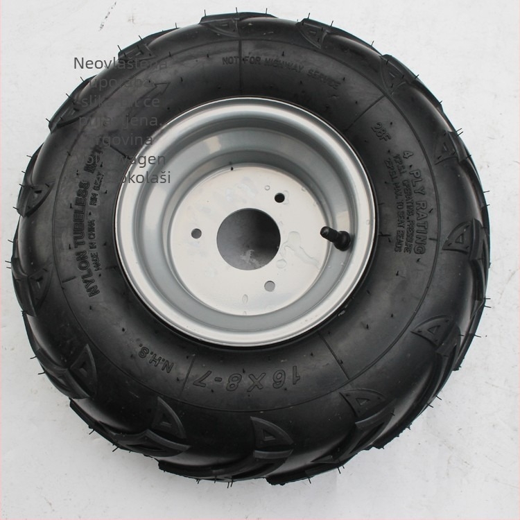OG skup hubova za go-kart s plamenim vaku pneumatikama 16x8-7 inča, za četverokolicu
