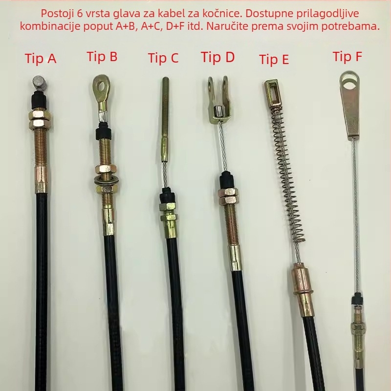 Kabel kočnice za električno vozilo (tricikl i četverokotač) — Xingye, Model: Brake cable, Obrada i prilagodba: Da