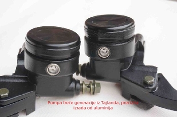 Motociklistički glavni cilindar kočnice s gornjom pumpom, lijevo/desno, treća generacija, Marka 11, Model 1