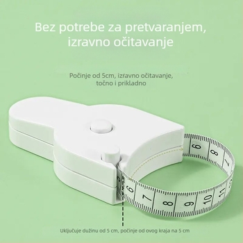 Mekana mjeračka traka za kućnu upotrebu, prijenosna mini traka za mjerenje tjelesnih mjera, odjeće i opsega struka