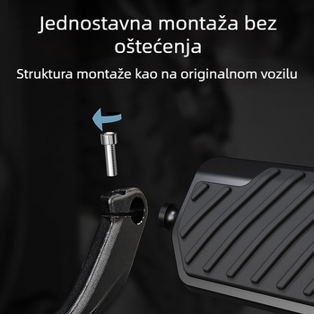 Zadnji kočioni pedala motocikla Wuji CU625 – gumeni protuklizni, povećan dizajn, model 001