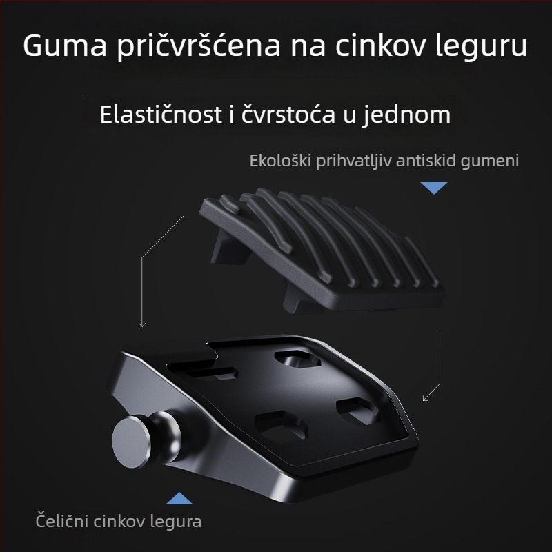 Zadnji kočioni pedala motocikla Wuji CU625 – gumeni protuklizni, povećan dizajn, model 001