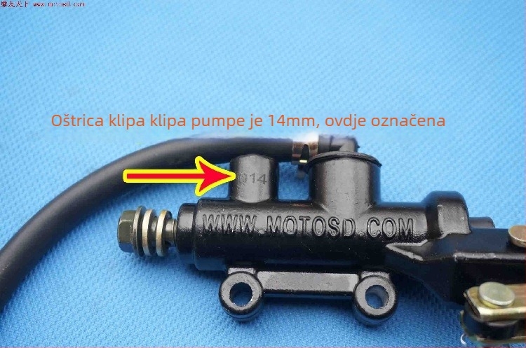 Motocikl prednji vučni glavni cilindar za integraciju stražnjeg kočnog diska, integrirana instalacija, gornja pumpa