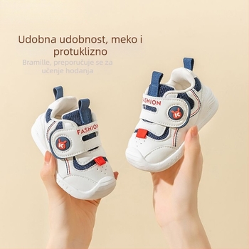 Dječje tenisice za bebe – gornji dio od mikrovlaknastog kožnog materijala, protuklizna potplat, za dob 12–36 mjeseci, karikatura uzorak