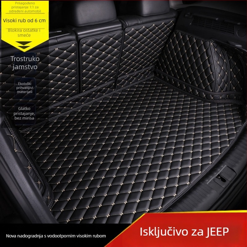 Potpuno pokriveni tepih za prtljažnik za Jeep - modeli iz 2019. godine: Compass, Grand Cherokee, Cherokee, Liberty i Renegade