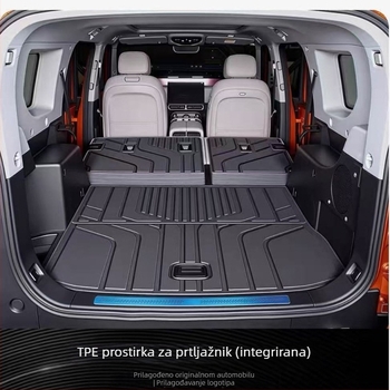G700 automobilske podne prostirke od TPE-a, prilagođene po mjeri, glavna prostirka za prtljažnik i naslon