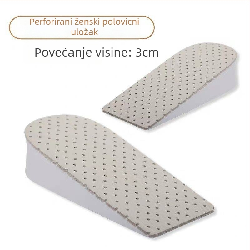 Uložak za obuću od kravlje kože, polu‑uložak s povećanjem visine, model 020, univerzalni