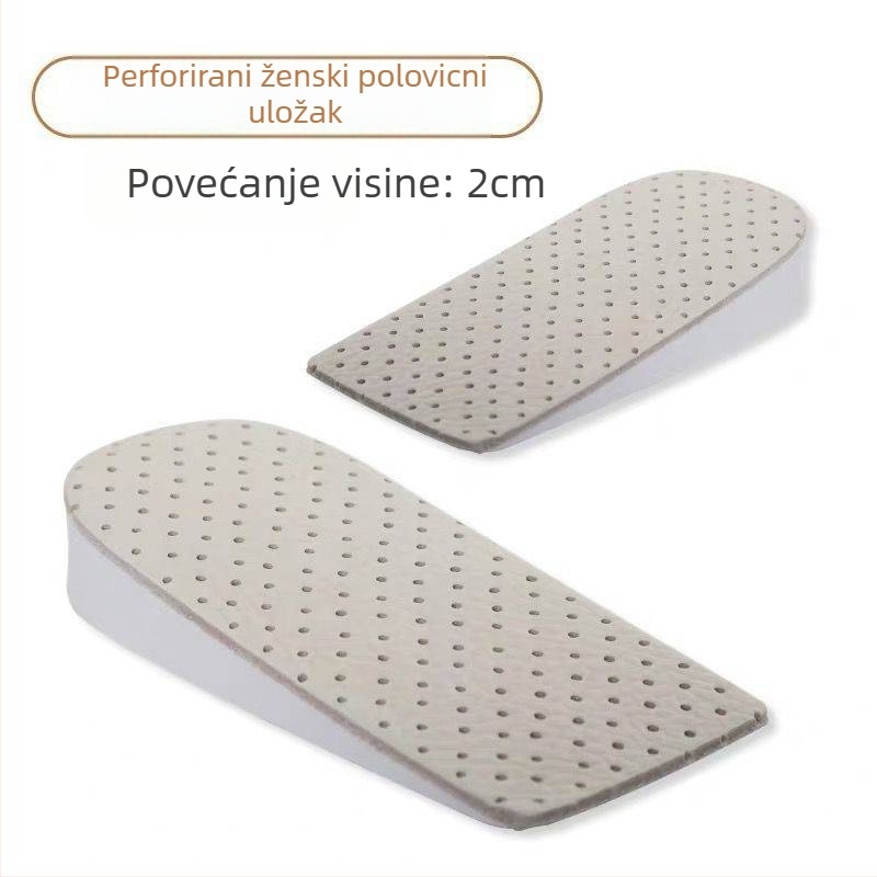 Uložak za obuću od kravlje kože, polu‑uložak s povećanjem visine, model 020, univerzalni