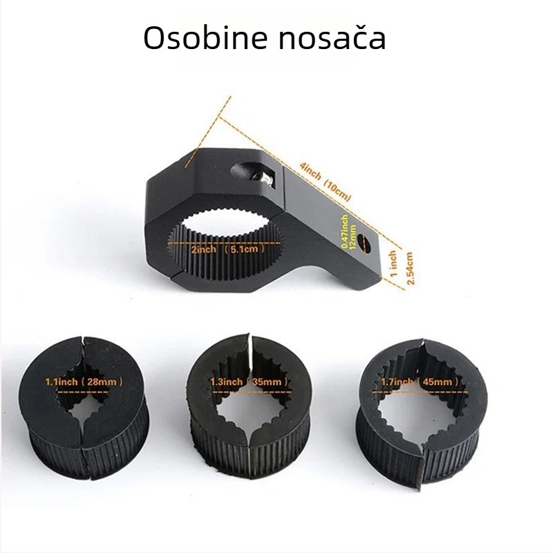 Držač svjetla automobila, veliki klip, aluminijska legura, za automobile i motocikle, vanjski nosač LED svjetla
