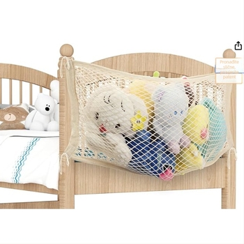 Torba za pohranu od konoplje s dvostrukim Velcro slojem, organizator uz krevetu u studentskom domu