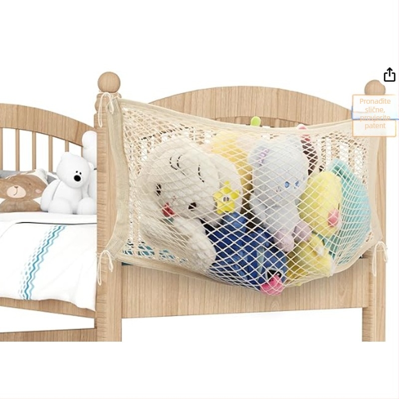 Torba za pohranu od konoplje s dvostrukim Velcro slojem, organizator uz krevetu u studentskom domu