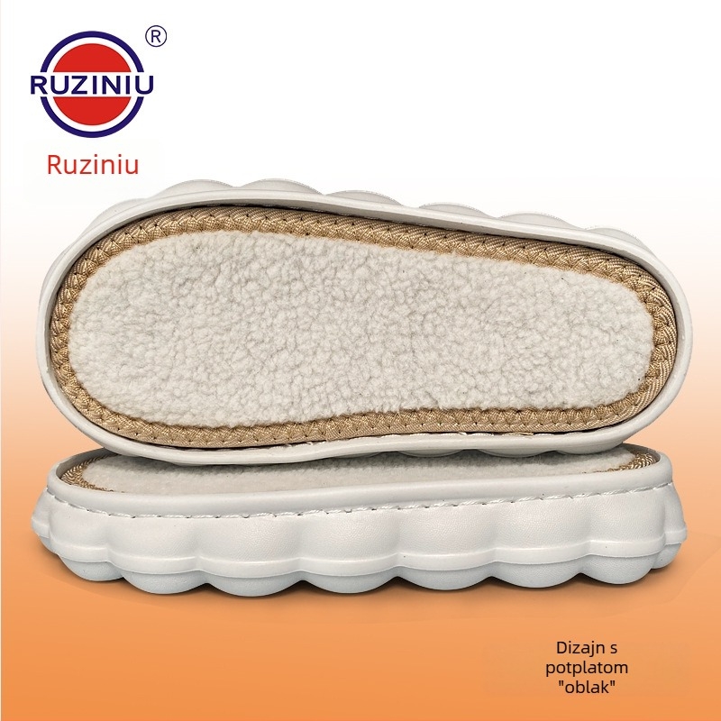 Ruzi Niu potplat za cipele s dizajnom oblaka, kukičana konstrukcija, EVA lagana i meka, protuklizna, s debelim rubom