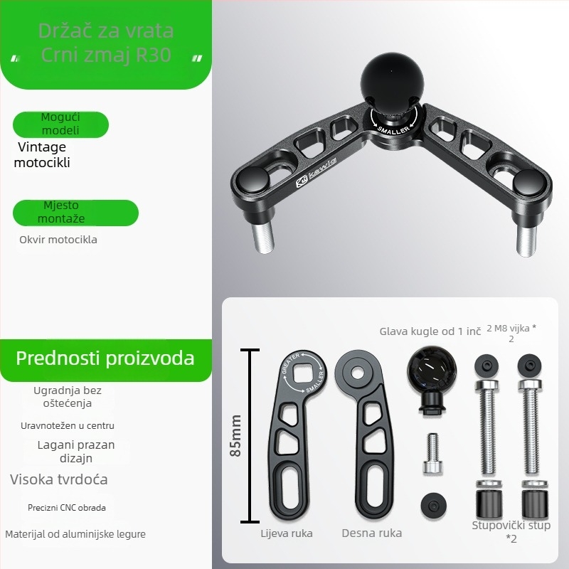Kewig CNC aluminijska legura baza tlaka slavine za motocikle, model R30