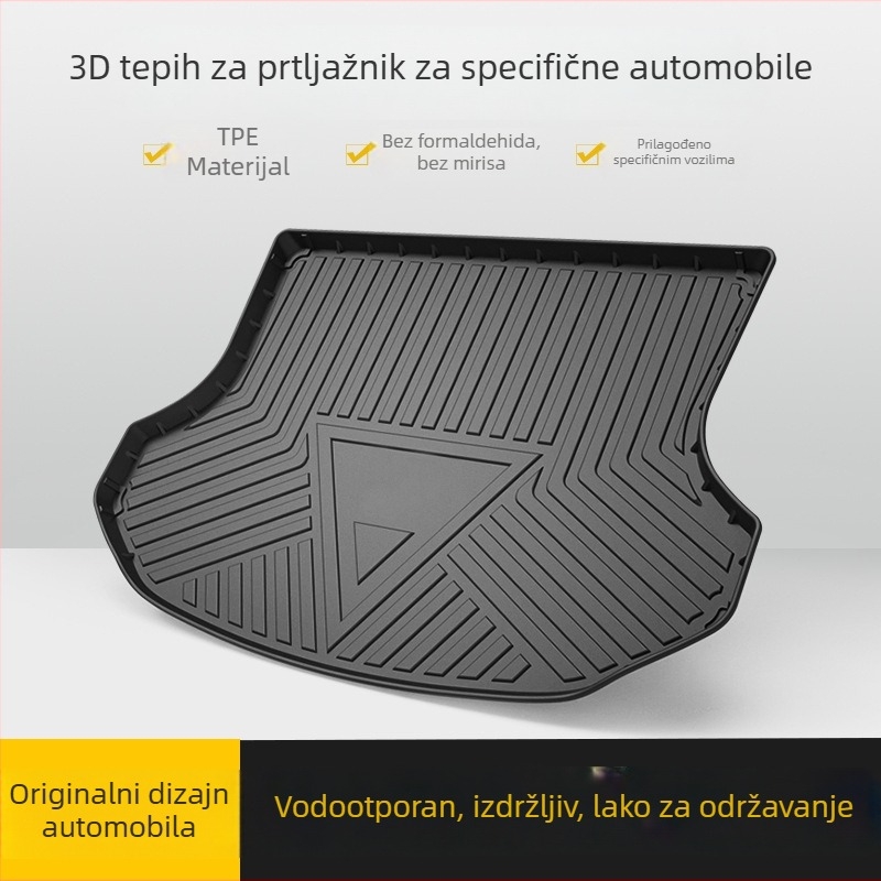 TPE prostirka za prtljažni prostor za posebni auto, visoki bočni rub, vodootporna i otporna na habanje, prilagodljiva