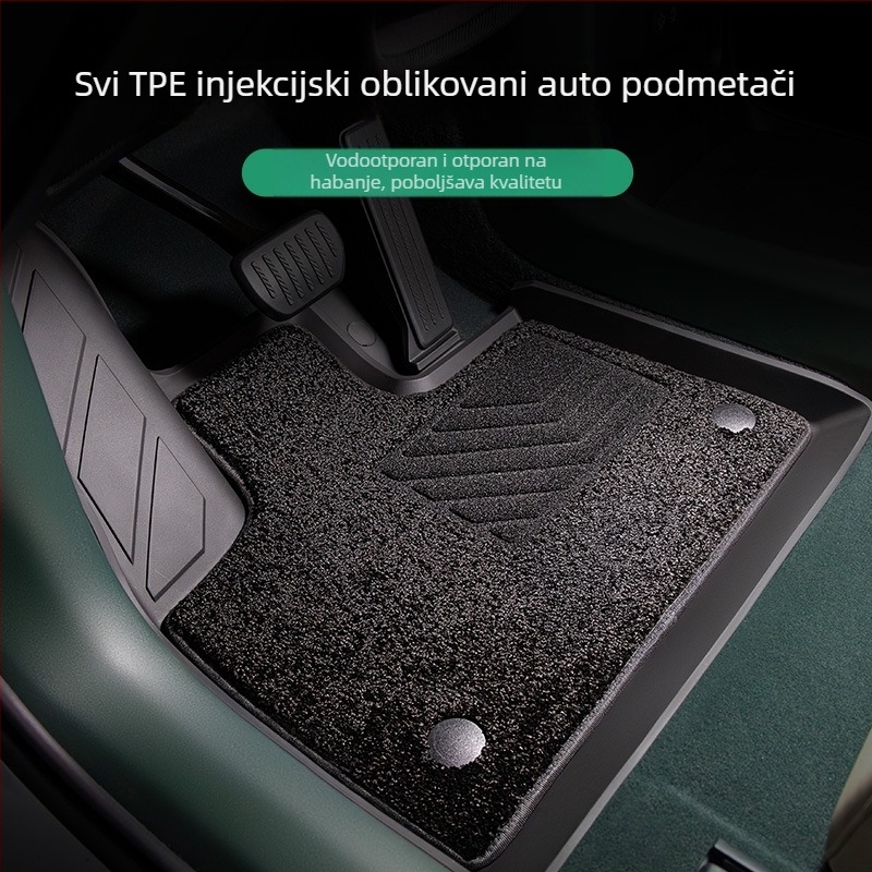 Vodootporne TPE automobilske podne prostirke i prostirka za prtljažnik, kompatibilne s modelima 24-25 Xiaomi SU7YU7, potpuno injekcijski oblikovane