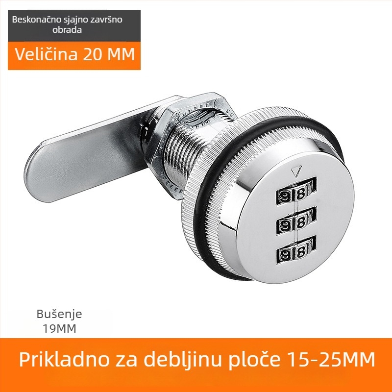 Jezgro bravu za ormare i ladice – cinkova legura, model KSN-002, prilagodba: Da, opseg primjene: poštanski sandučić