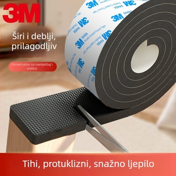 3M podloge za noge stolova i stolica – smanjenje buke, protuklizno, EVA osnova, debljina 4 mm, otpornost na temperaturu 10–70°C