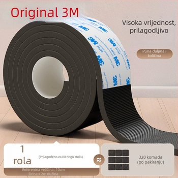 3M podloge za noge stolova i stolica – smanjenje buke, protuklizno, EVA osnova, debljina 4 mm, otpornost na temperaturu 10–70°C