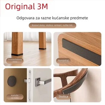 3M podloge za noge stolova i stolica – smanjenje buke, protuklizno, EVA osnova, debljina 4 mm, otpornost na temperaturu 10–70°C