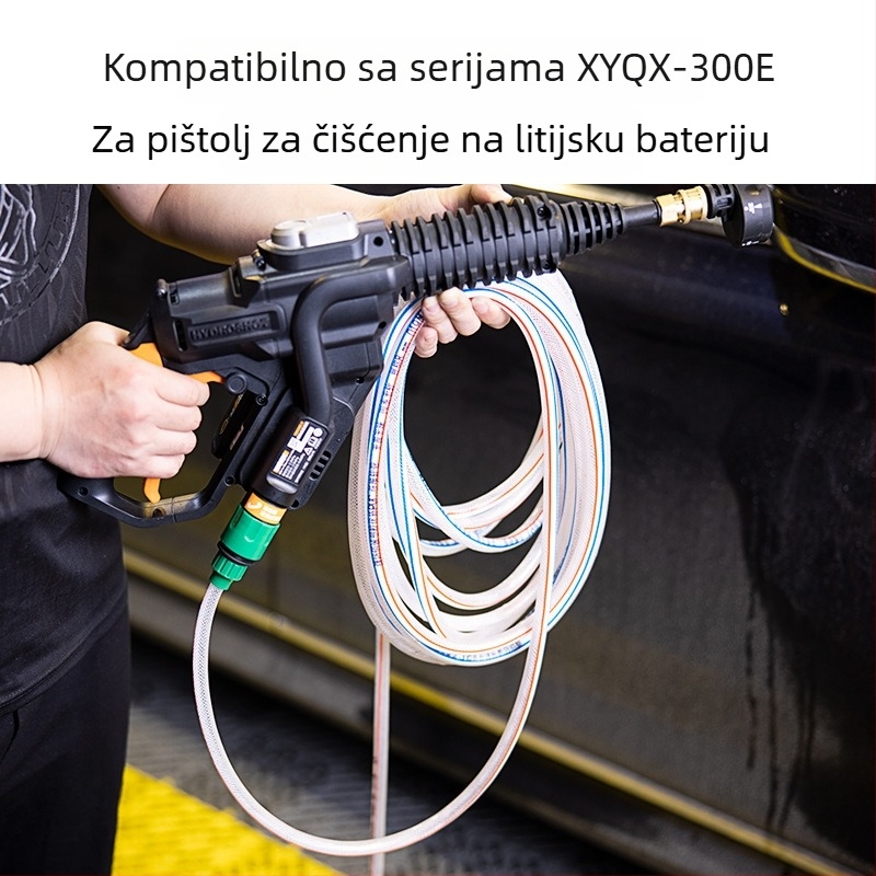 Set dodatne opreme za prijenosno bežično pranje automobila — 10 m crijevo za vodu, usisna cijev, filtrna mreža, konektori (Materijal mlaznice: Drugo; Pritisak vode: Drugo; Težina: 0.9)