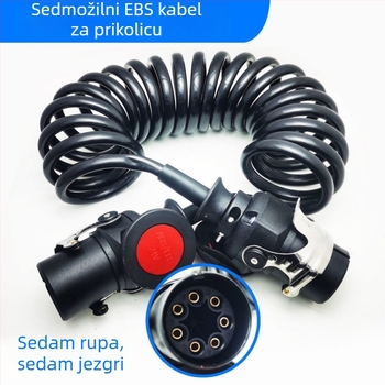 Poluprikolica 7-pini utičnica s spiralnim antifriz dizajnom, otporna na smrzavanje, visoka elastičnost, veliki prsten