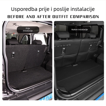 Podložak za prtljažnik i stražnji naslon za Suzuki Jimny Nomade, s pet vrata
