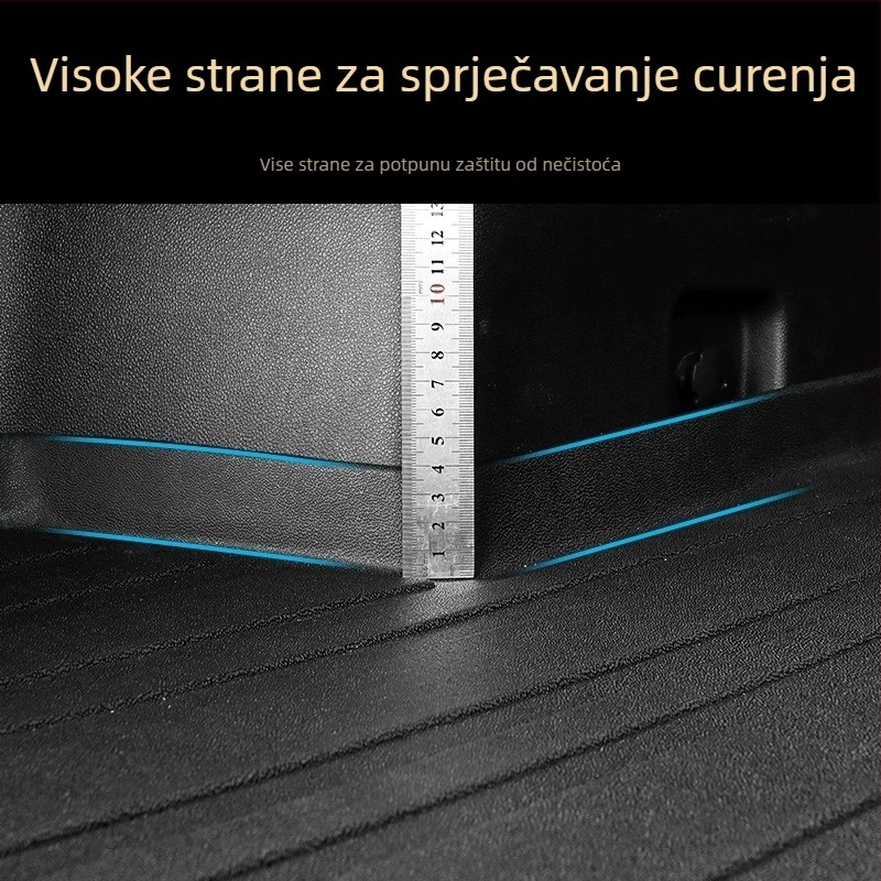 TPE mat za prtljažnik, ekološki prihvatljivo, potpuno prekrivanje, vodonepropusno, otporno na habanje, debljina oko 3 mm