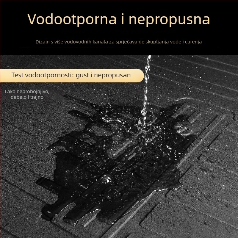 TPE mat za prtljažnik, ekološki prihvatljivo, potpuno prekrivanje, vodonepropusno, otporno na habanje, debljina oko 3 mm