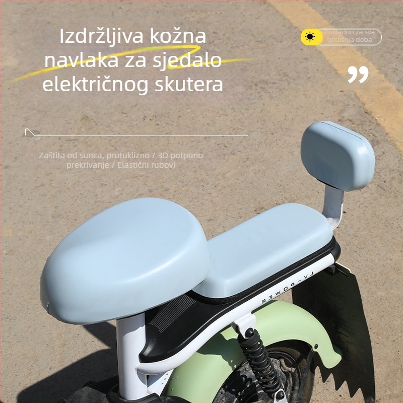 Kožna navlaka za sjedalo za električna vozila, vodootporna, protuklizna, univerzalna za sve sezone, s otiskom logotipa i mogućnošću prilagodbe.