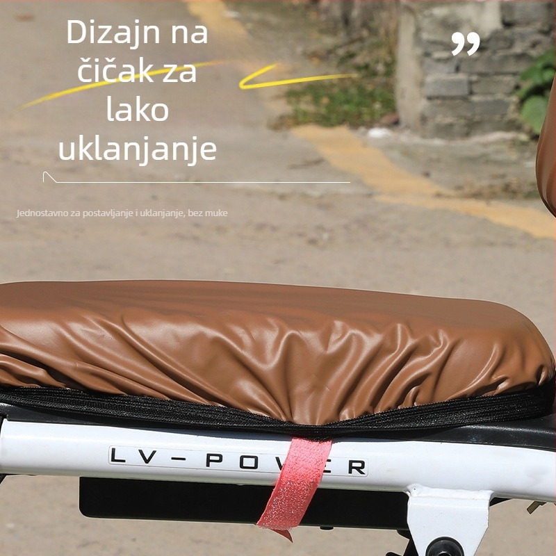 Kožna navlaka za sjedalo za električna vozila, vodootporna, protuklizna, univerzalna za sve sezone, s otiskom logotipa i mogućnošću prilagodbe.