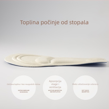 Zimske uloške od velura – upijaju znoj, kompletna podstava za uloške, pogodne za sportske cipele, kožne cipele, čizme i radne cipele, unisex