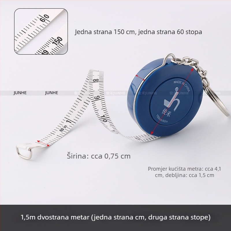 Kožna mjerna traka za odjeću, duljine 1,5 m / 2 m / 3 m